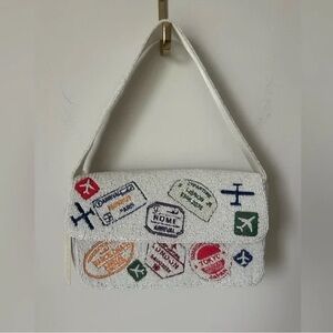Stylish White Embroidered Women's Bag